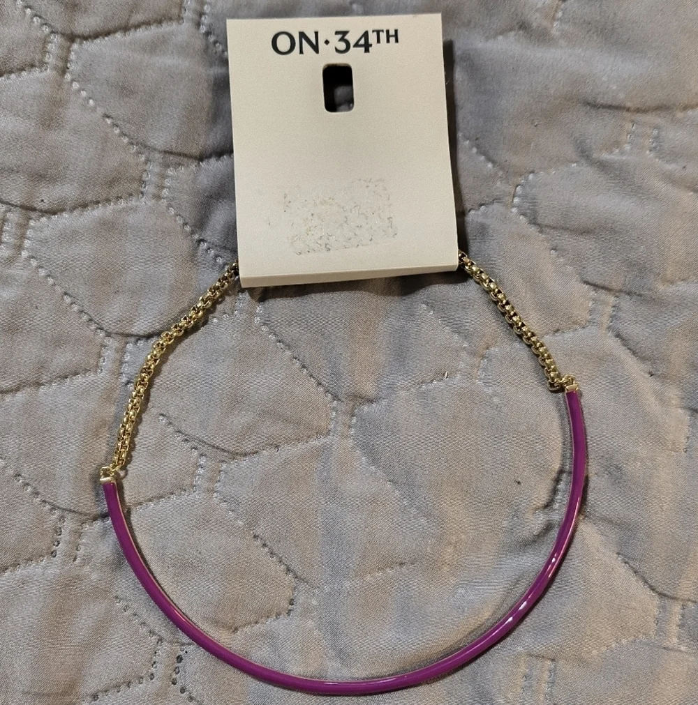 Girls Pink Choker Necklace with Extender
